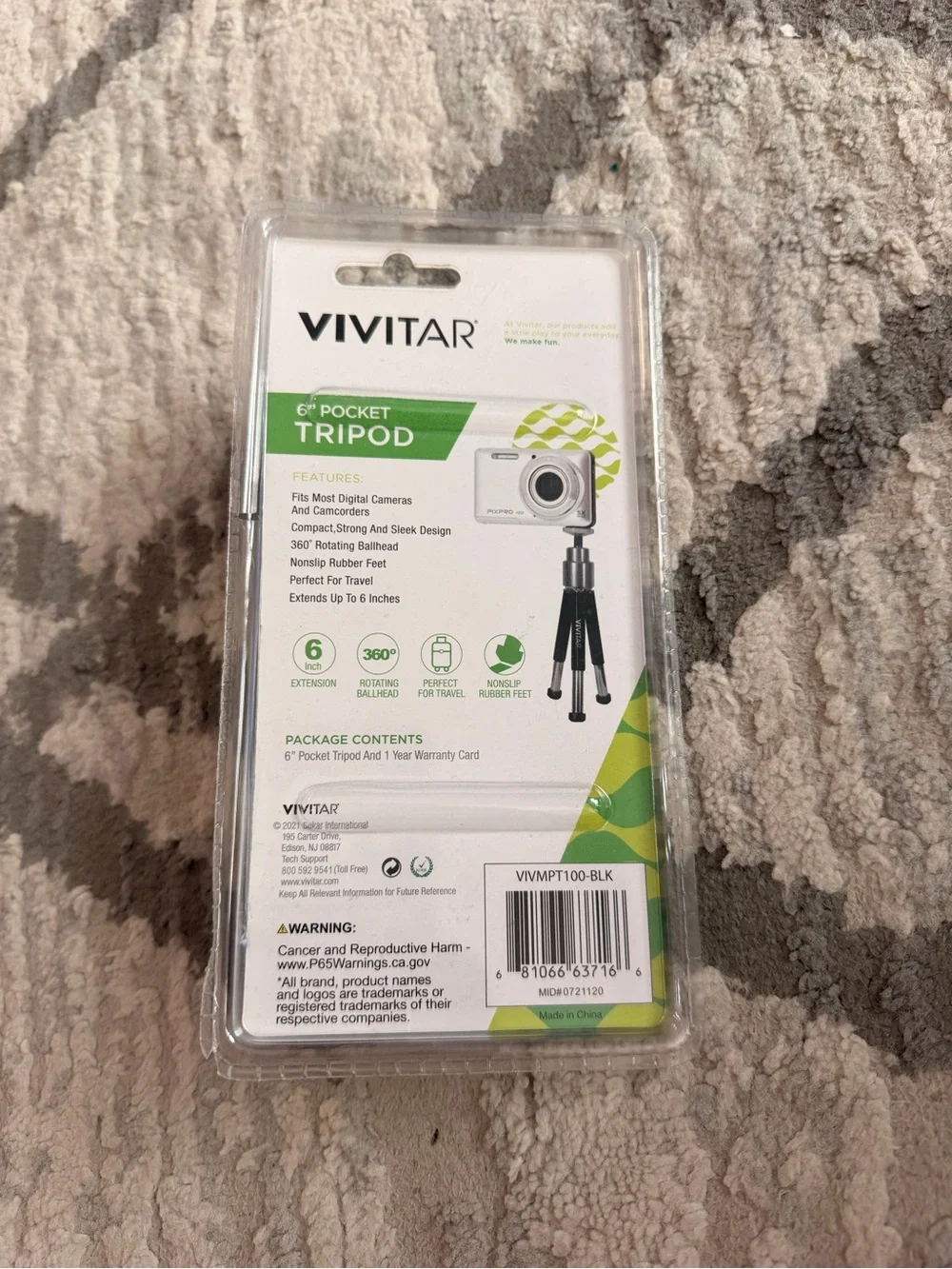 VIVITAR 6” Pocket Tripod